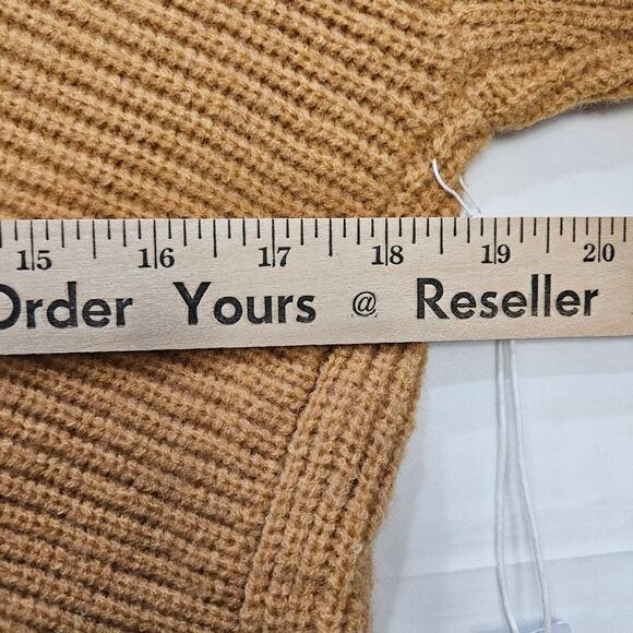 Six/Fifty Long Sleeve Fold Over Sweater Butternut Squash Size Small - Picture 5 of 6